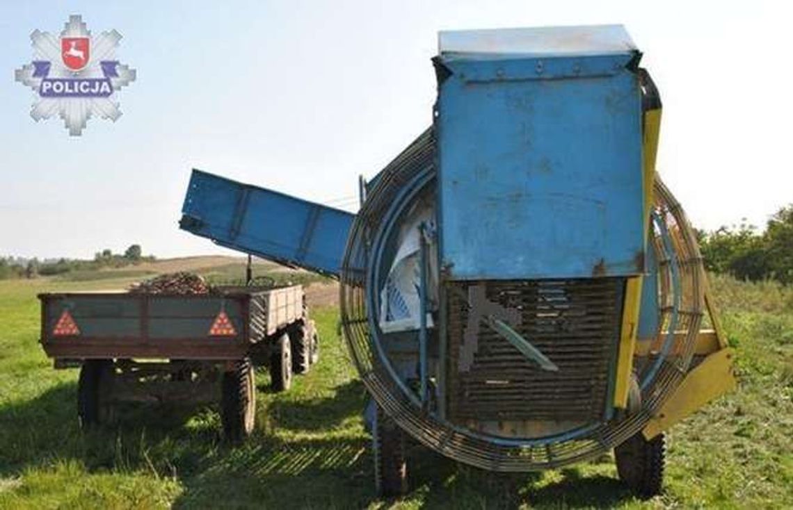 Wypadek podczas wykopków. Kombajn wciągnął nogę 21-latkowi