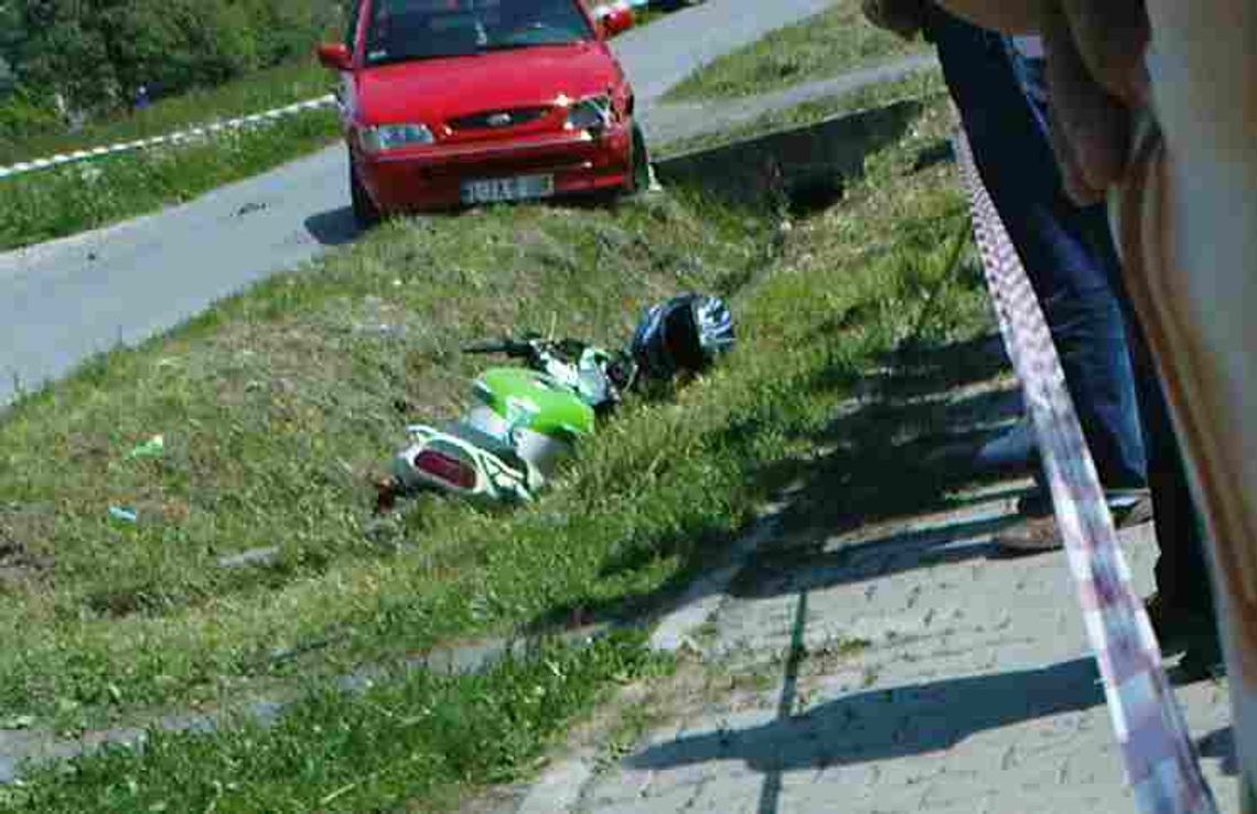 Wypadek w Chrzanowie. Nie żyje motocyklista (zdjęcia)