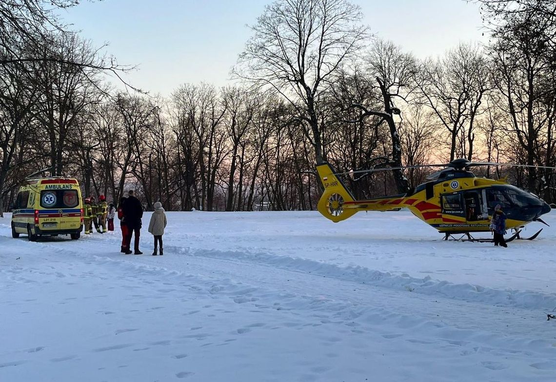 Wypadek w Parku Czartoryskich. Dziecko zabrał śmigłowiec LPR_wypadek_Puławy