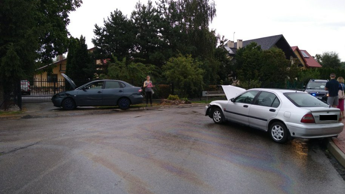 Wypadek w Puchaczowie. Kobieta w ciąży przewieziona do szpitala