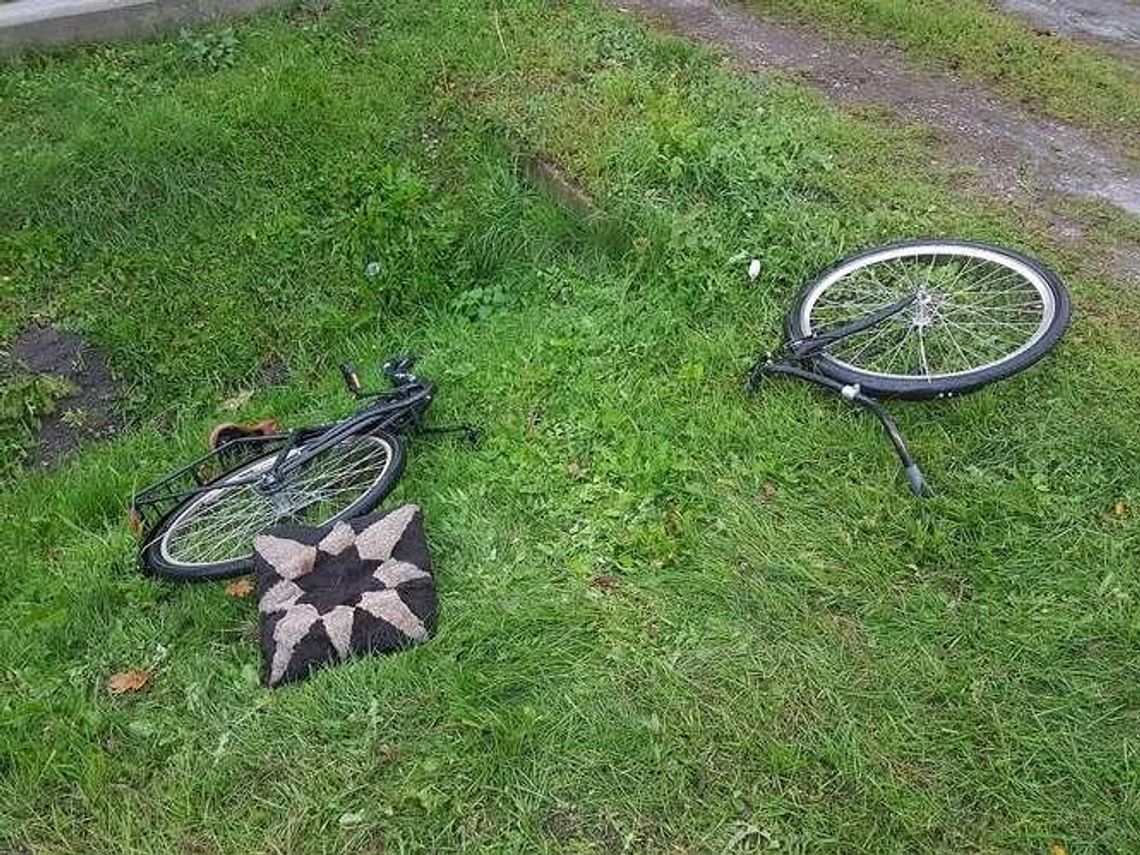 Wypadek w Sosnowicy. Rower rozpadł się na dwie części Wypadek w Sosnowicy. Rower rozpadł się na dwie części
