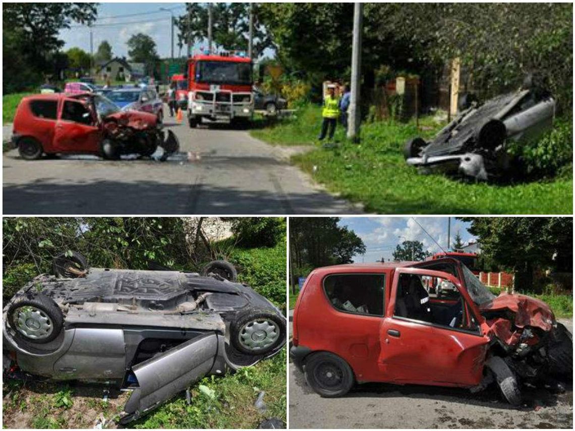 Wypadek w Stróży: Dwoje dzieci i kierowca w szpitalu