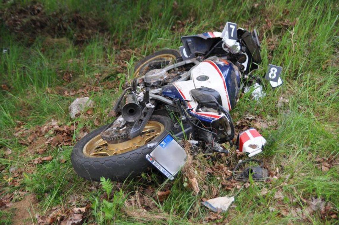 Wypadek w Wólce Biskiej: Honda zatrzymała się na drzewie