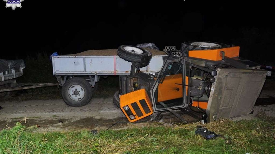 Wypił i pojechał. Przygniótł go traktor