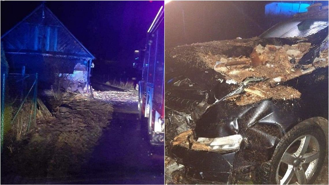 Wypił i przeszarżował. Zaparkował samochodem w czyimś domu Wypił i przeszarżował. Zaparkował samochodem w czyimś domu