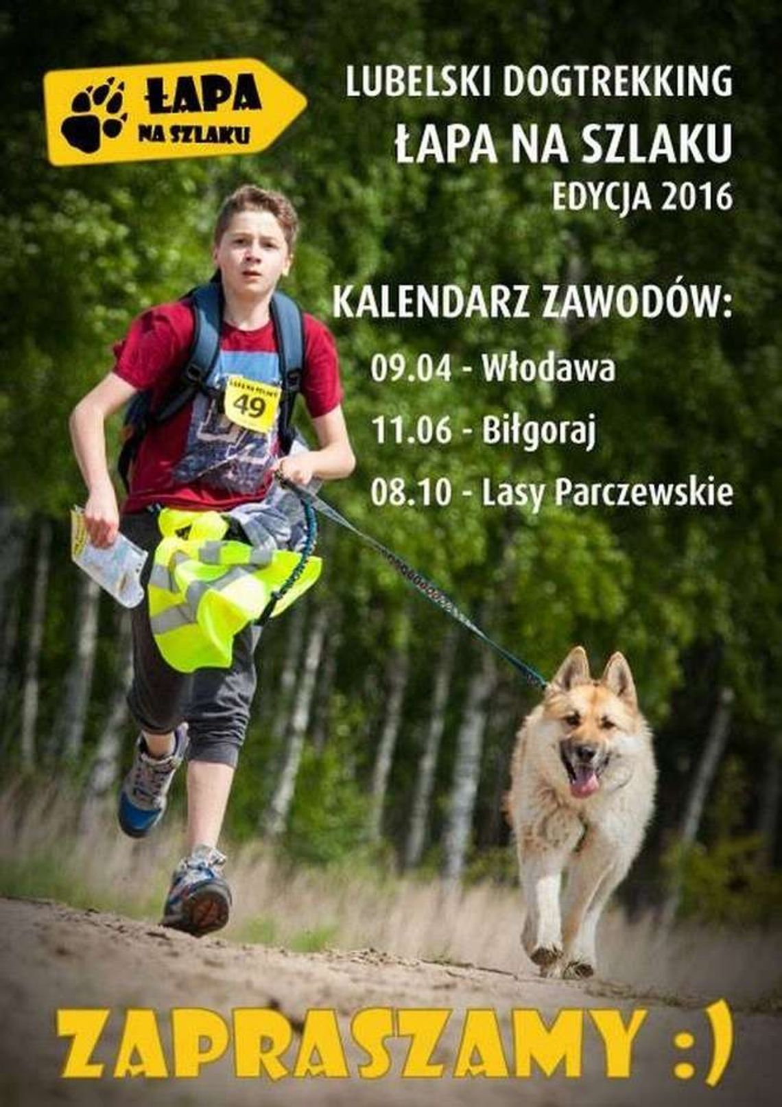 Wyścig dla psa i człowieka. Zawody dogtrekkingowe we Włodawie
