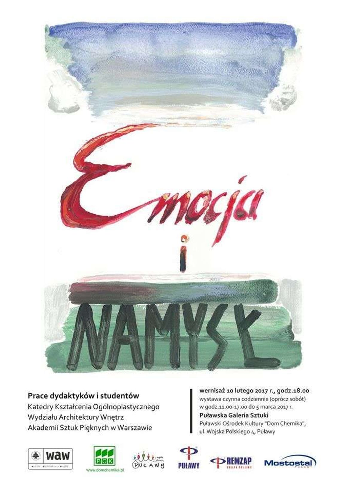 Wystawa "Emocja i namysł" studentów ASP w Warszawie w Puławskiej Galerii Sztuki