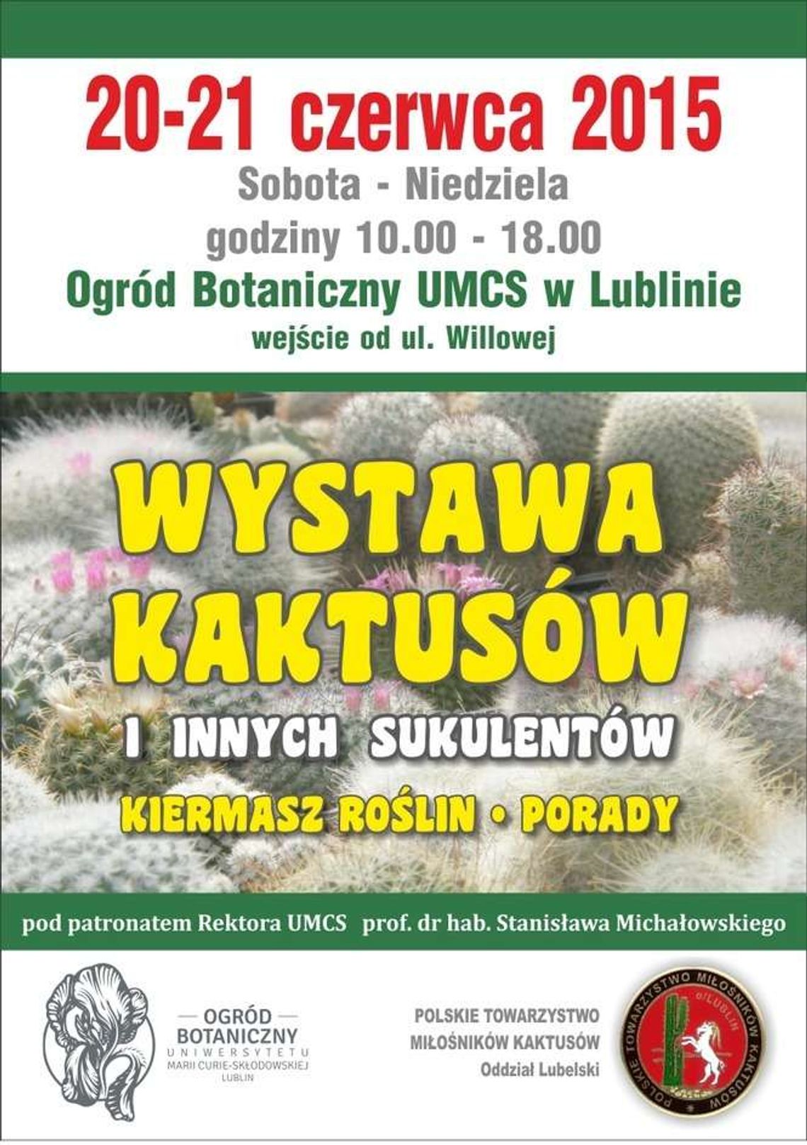 Wystawa kaktusów i innych sukulentów w Ogrodzie Botanicznym