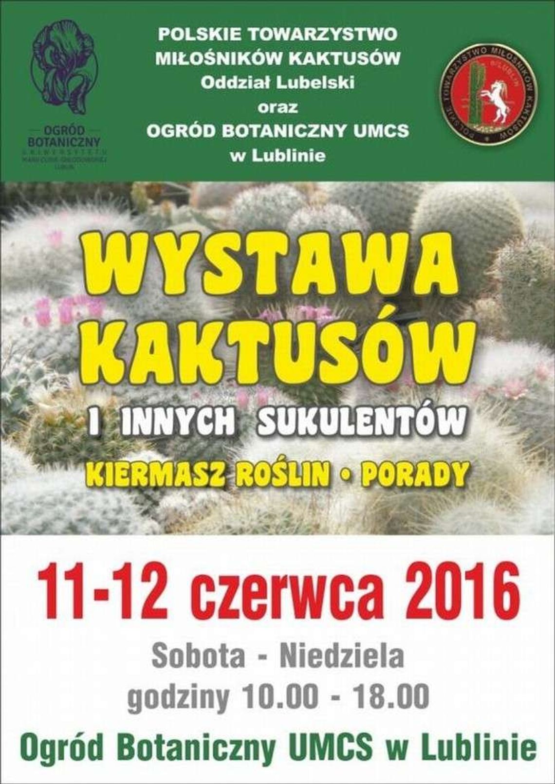 Wystawa Kaktusów i innych Sukulentów w Ogrodzie Botanicznym