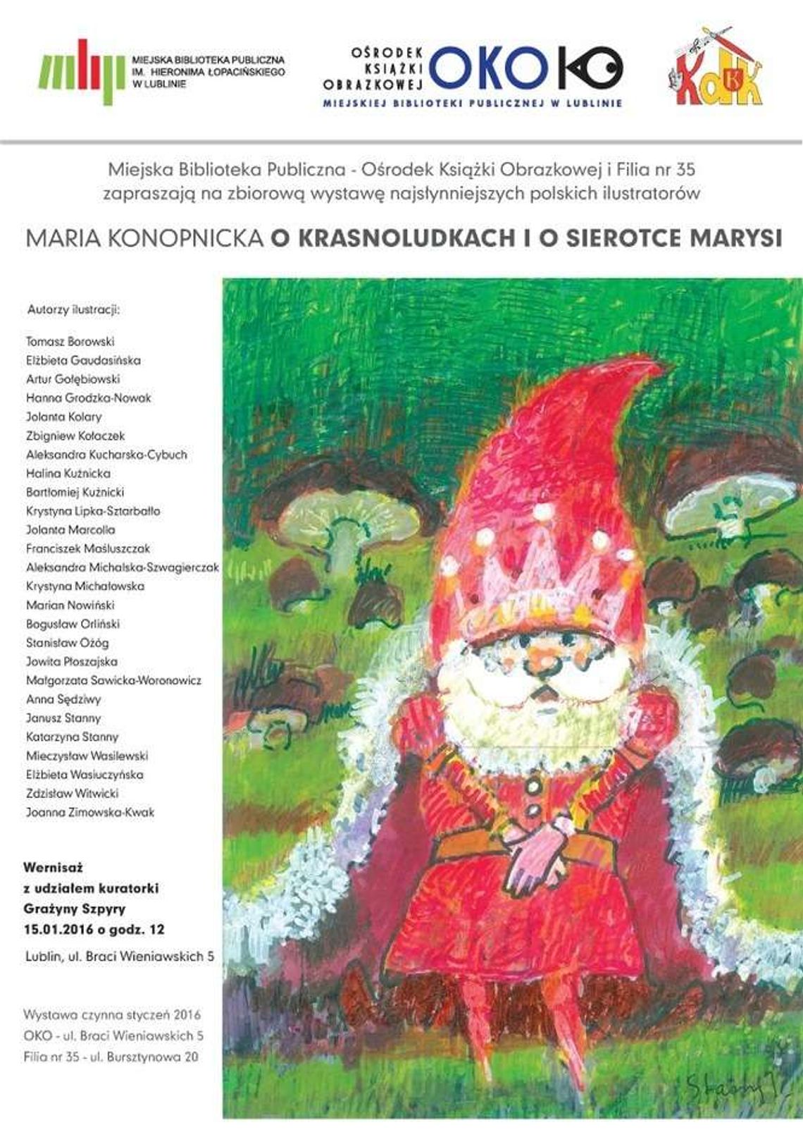 Wystawa „O Krasnoludkach i sierotce Marysi” w filii MBP nr 30