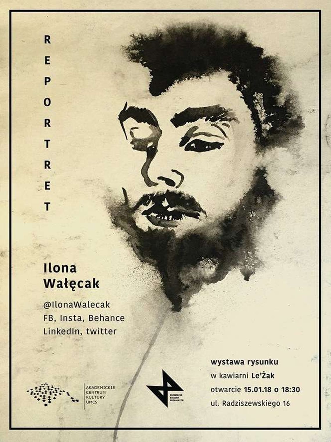 Wystawa Reportret w kawiarni Le'Żak