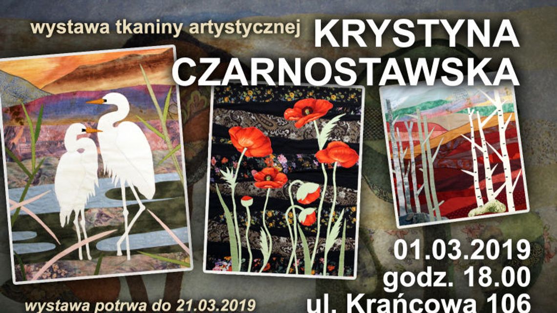Wystawa tkaniny artystycznej Krystyny Czarnostawskiej w Galerii Krańcowej