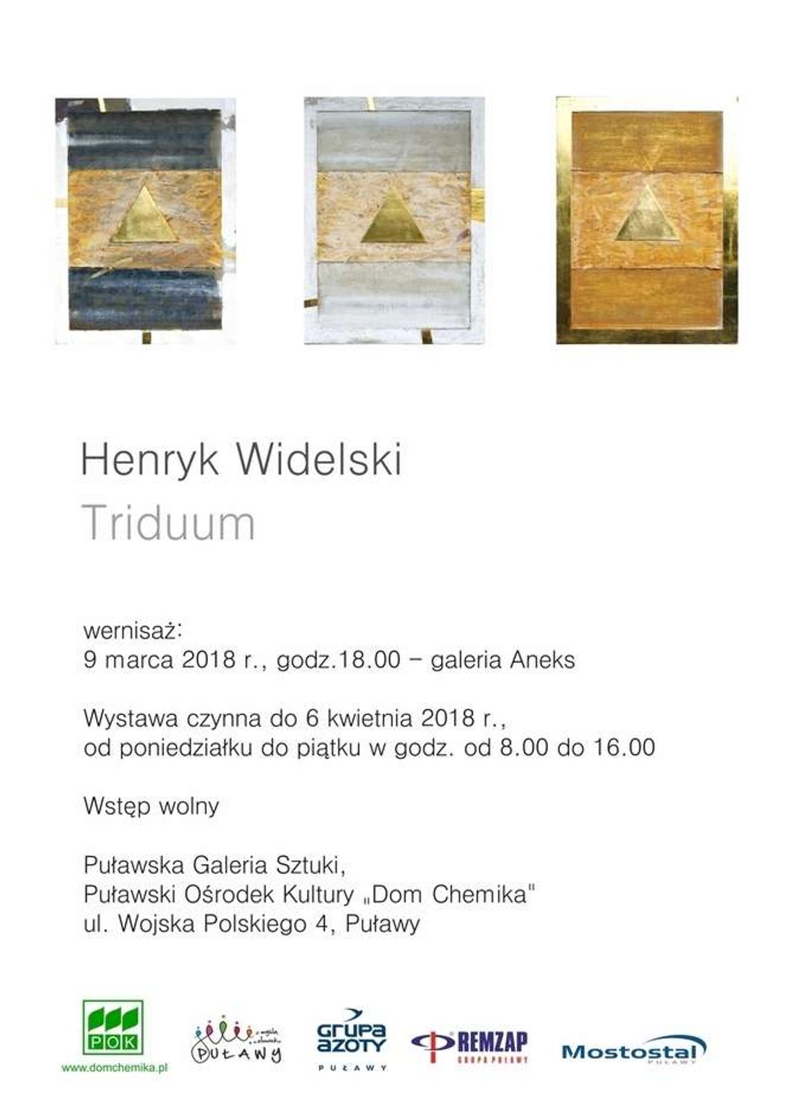 Wystawa "Triduum" w Puławskiej Galerii Sztuki