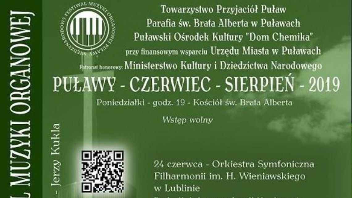 X Międzynarodowy Festiwal Muzyki Organowej w Puławach. Program koncertów