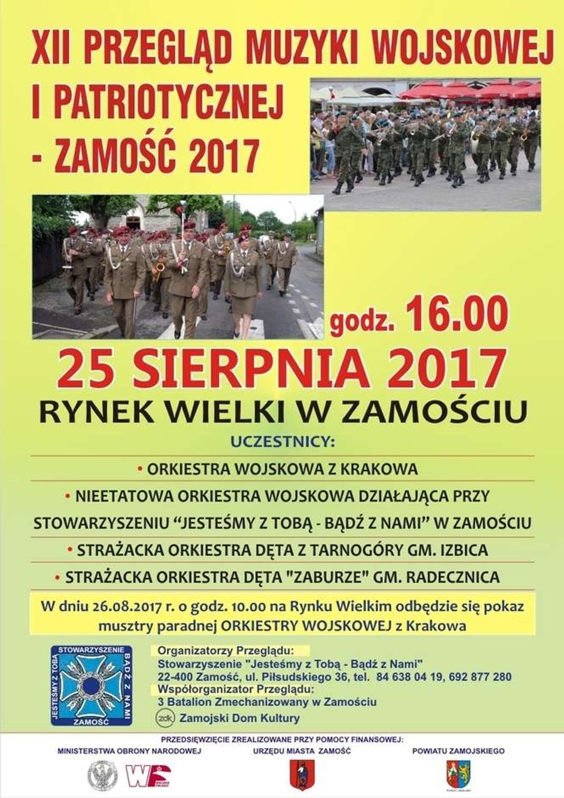 XII Przegląd Muzyki Wojskowej i Patriotycznej w Zamościu