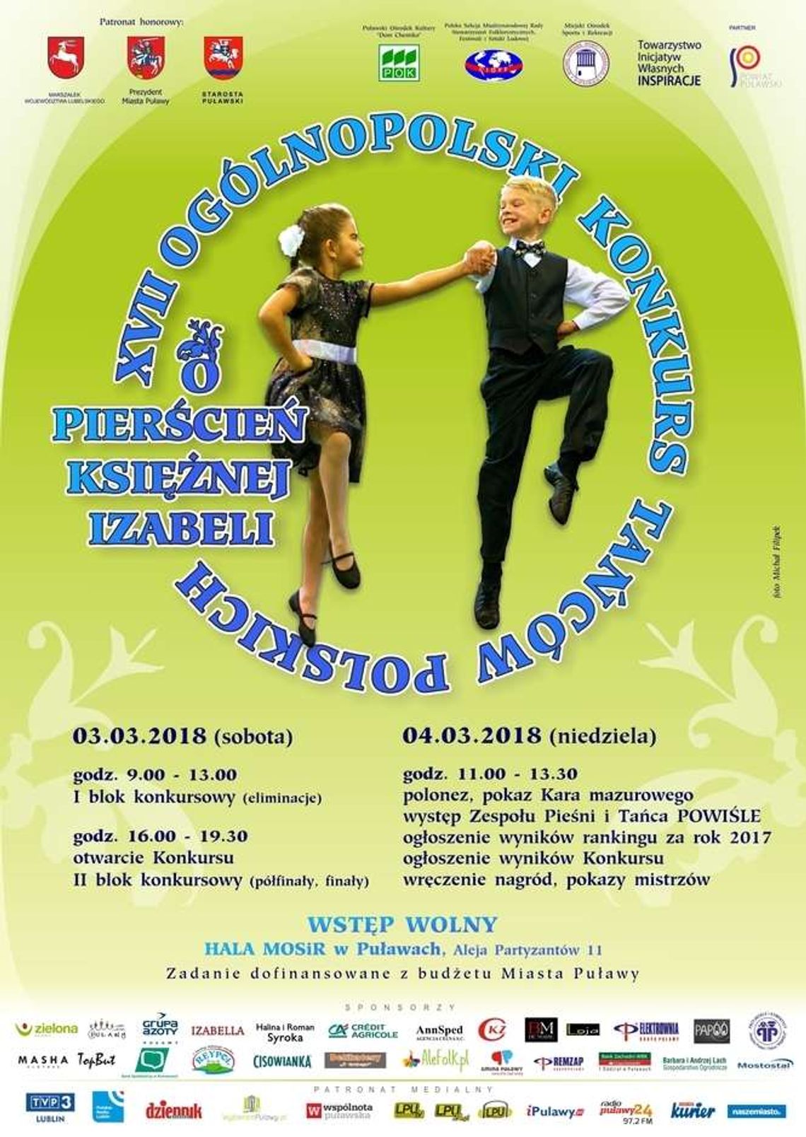 XVII Ogólnopolski Konkurs Tańców Polskich "O Pierścień Księżnej Izabeli" XVII Ogólnopolski Konkurs Tańców Polskich "O Pierścień Księżnej Izabeli"