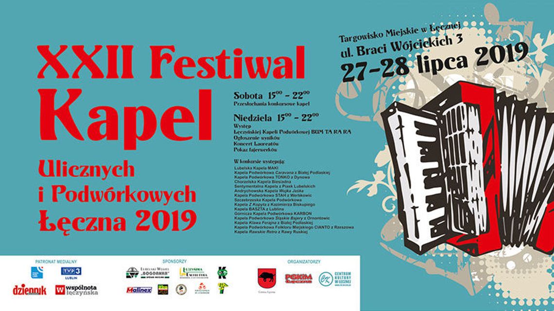 XXII Festiwal Kapel Ulicznych i Podwórkowych Łęczna 2019