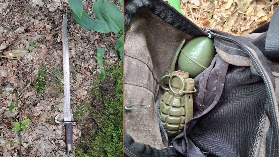 Z bagnetem „zaszarżował” na policjantów. Posiadał jeszcze granaty i ostrą amunicję