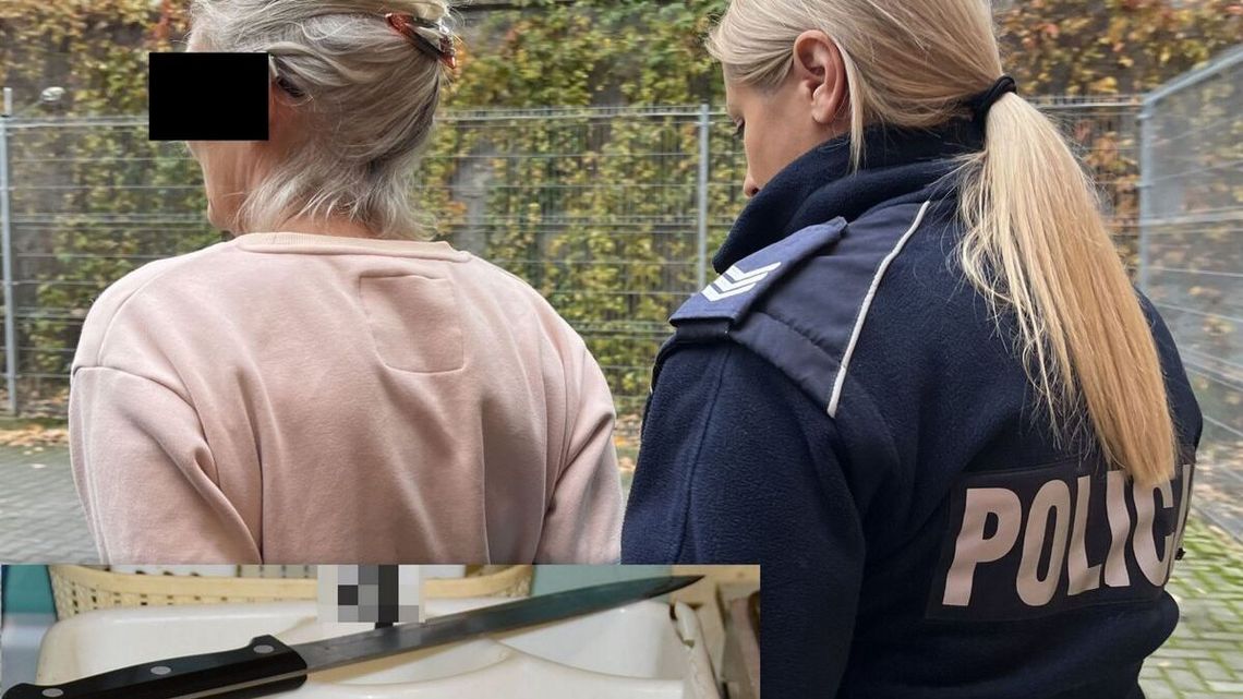 Z nożem na konkubenta. Trafiła w klatkę piersiową