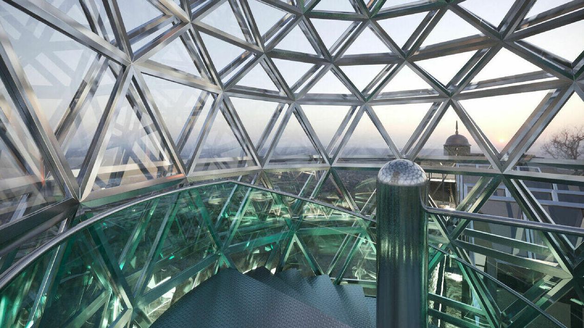 Zabytkowe mury i szklana kopuła. Tak mógłby wyglądać zamek w Janowcu. Wizualizacje