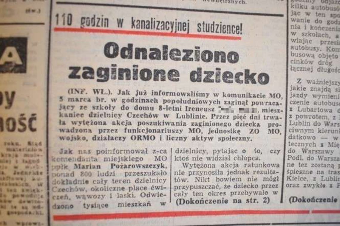 Zaginął kiedy wracał ze szkoły. Spędził pięć dni i nocy w studzience