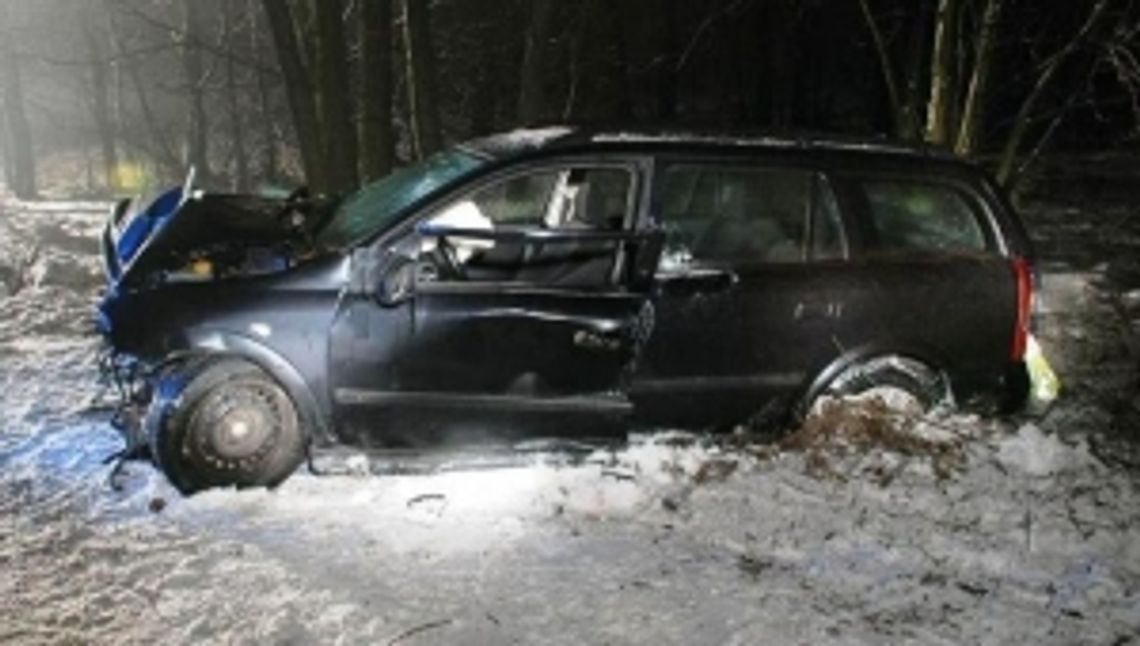 Żakowola: Opel rozbił się na drzewie, kierowca jechał za szybko