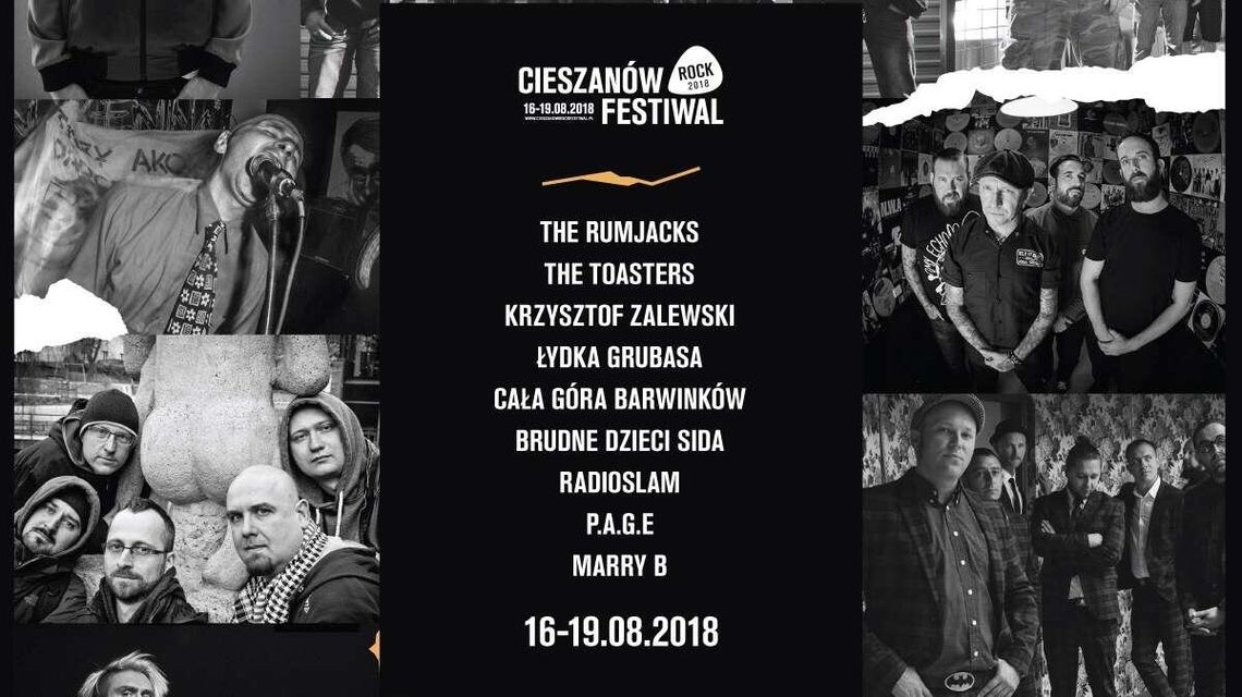 Zalewski, Ania Rusowicz, Dżem - Cieszanów Rock Festiwal 2018 (program imprezy)