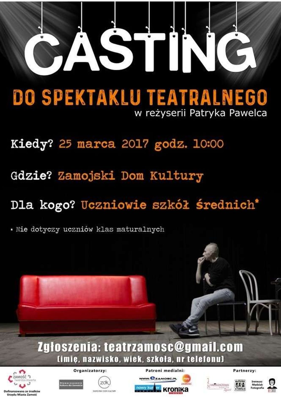 Zamość: Młodzież na scenę! Casting do spektaklu