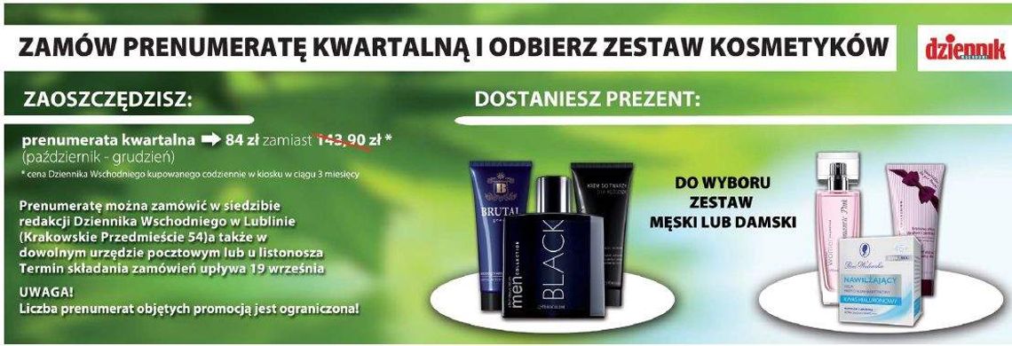 Zamów prenumeratę i odbierz zestaw kosmetyków