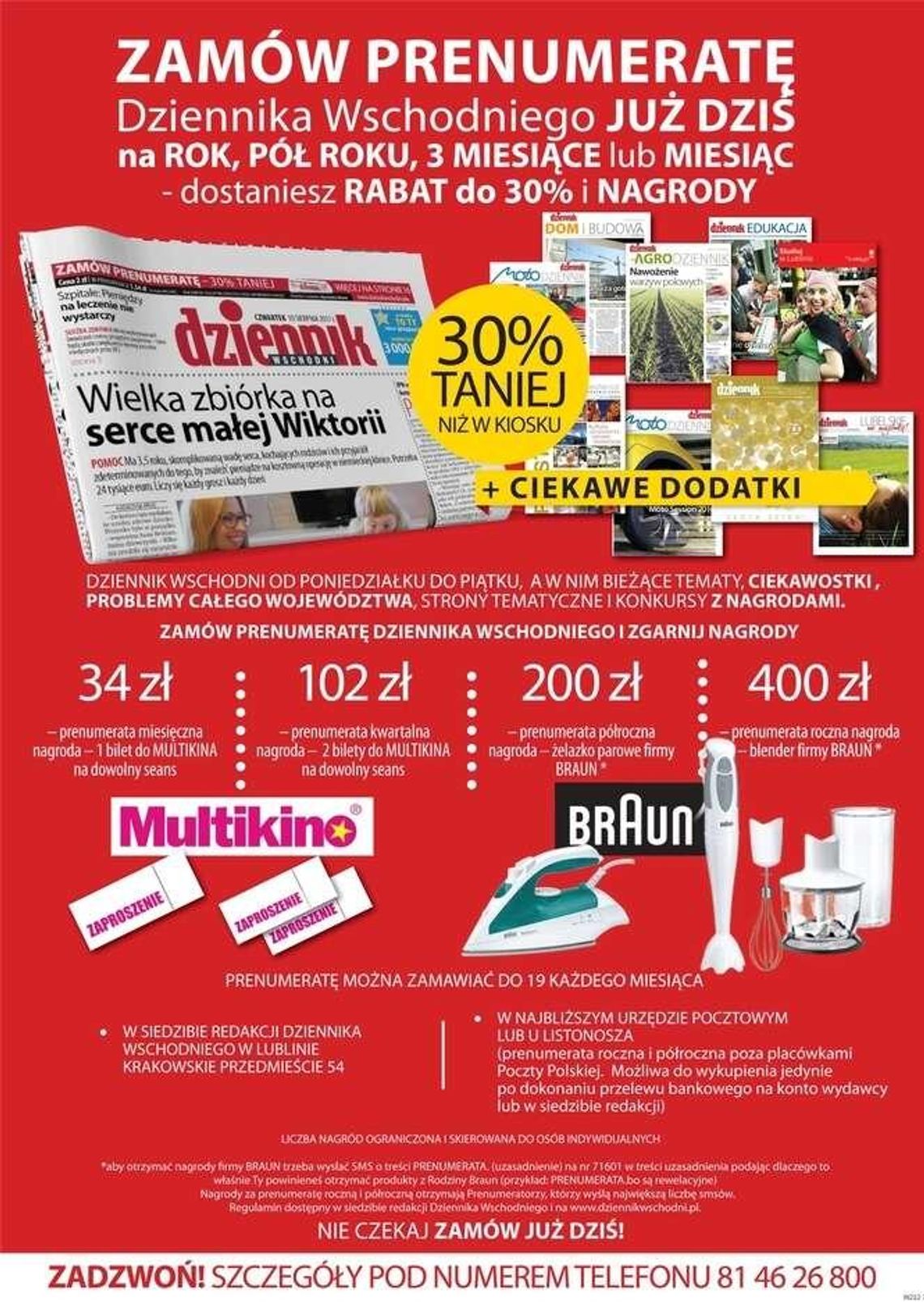 Zamów prenumeratę, odbierz bilety do kina i nagrody