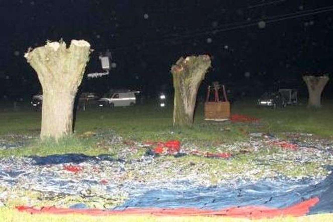 Zapalił się balon, którym lecieli. Jedna osoba poparzona