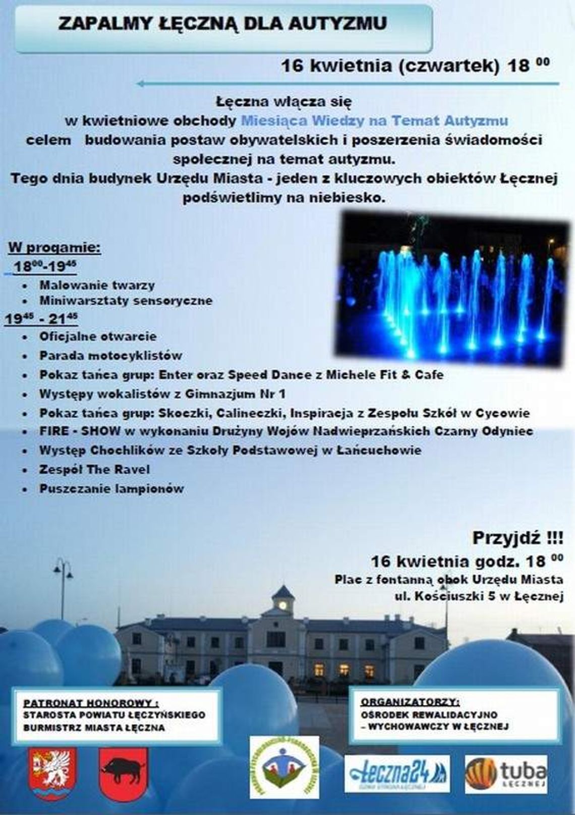 Zapalmy Łęczną dla autyzmu Zapalmy Łęczną dla autyzmu