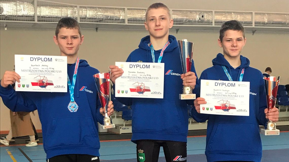 Zapaśnicy Cementu-Gryfa Chełm zdobyli kolejne trzy medale