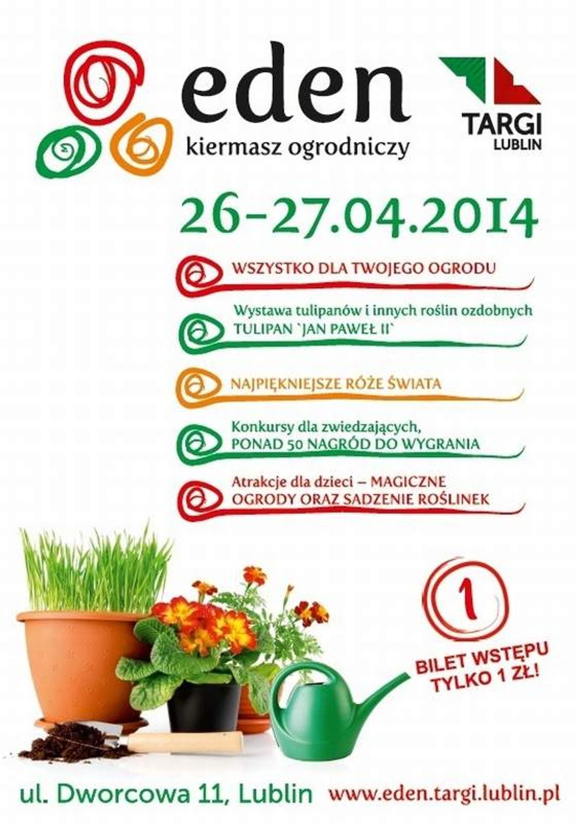 Zaproszenie do Edenu. Kiermasz ogrodniczy 26 i 27 kwietnia w Lublinie