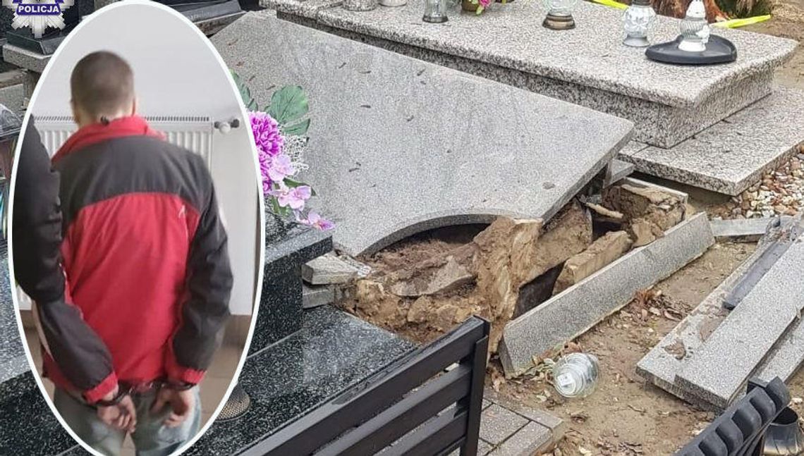 Zdemolował cmentarz w Łęcznej. Grozi mu nawet 7,5 roku więzienia Zdemolował cmentarz w Łęcznej. Grozi mu nawet 7,5 roku więzienia