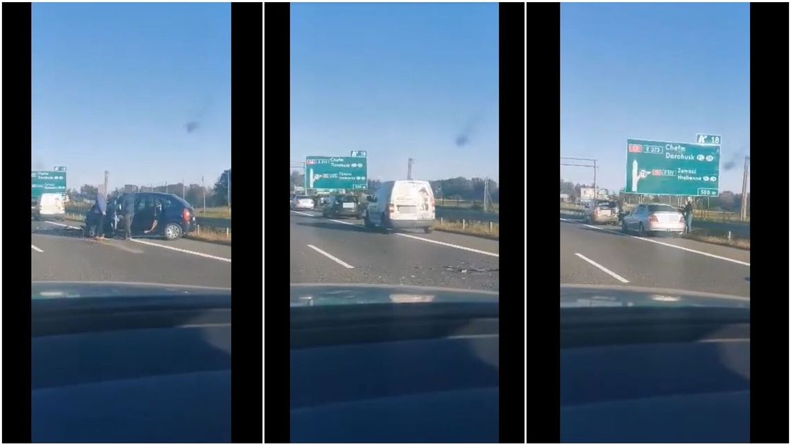 Zderzenie czterech samochodów na S12. Kierowcy muszą uważać na utrudnienia Zderzenie czterech samochodów na S12. Kierowcy muszą uważać na utrudnienia