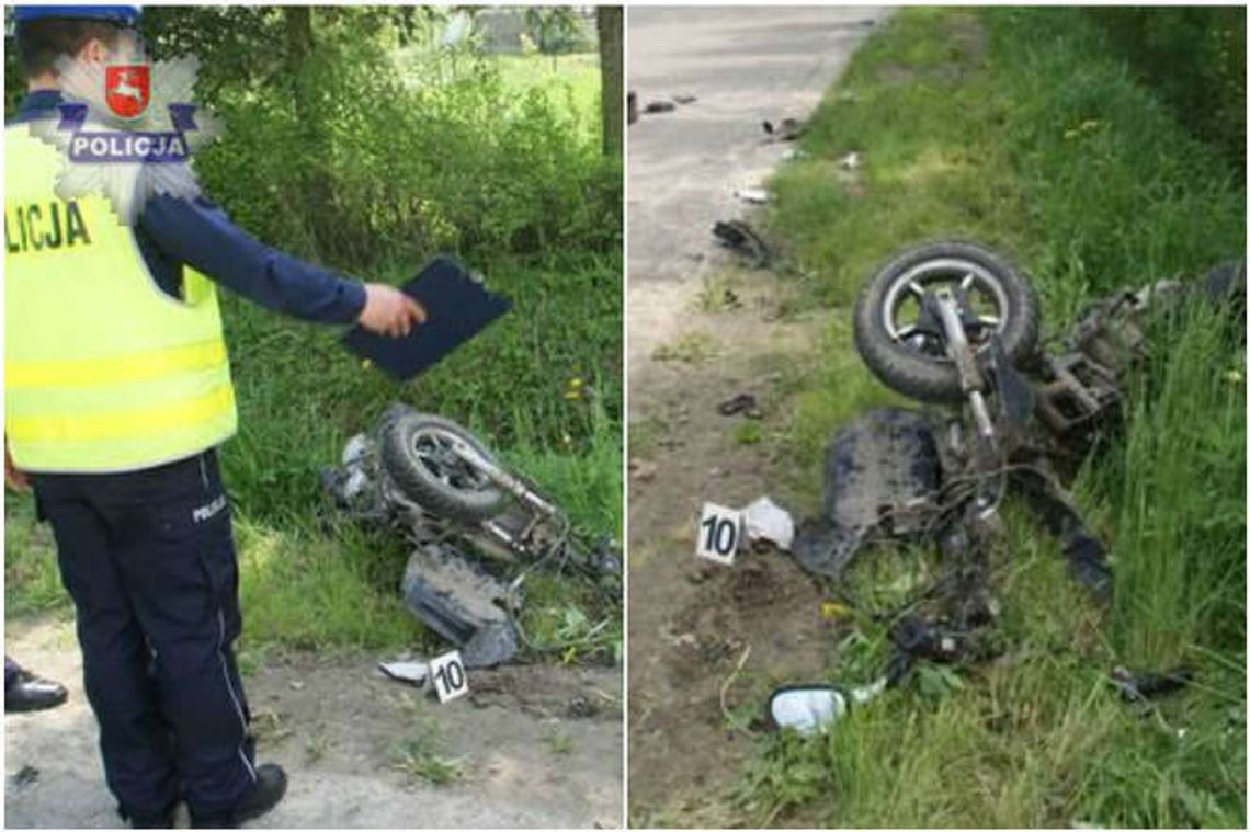 Zderzenie motoroweru z autem. Nie żyje 68-latek