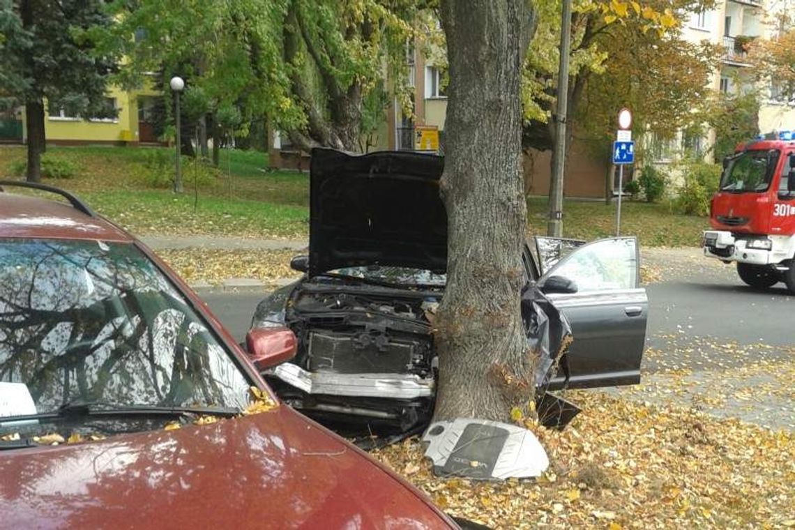 Zderzenie samochodów na ul. Kazimierza Wielkiego w Lublinie