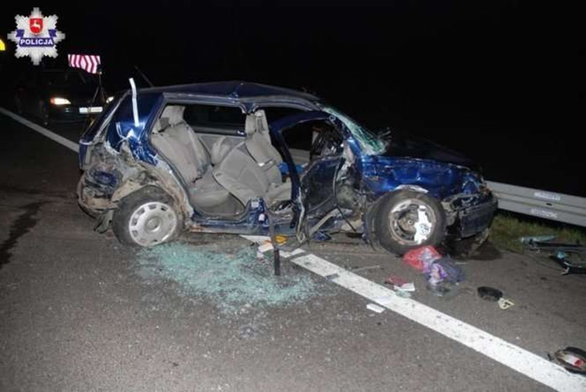 Zderzenie trzech samochodów. Kierowca miał sporo szczęścia