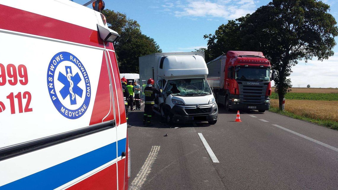 Zemborzyce Tereszyńskie: Bus najechał na tył ciężarówki