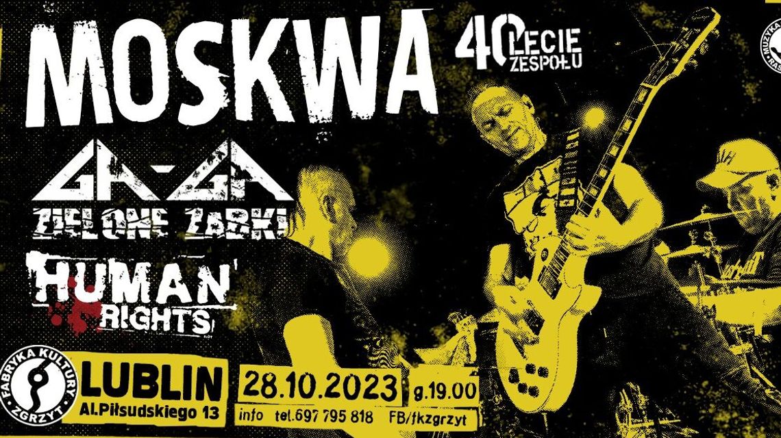 Zespół Moskwa świętuje 40 urodziny! Koncert w Fabryce Kultury Zgrzyt
