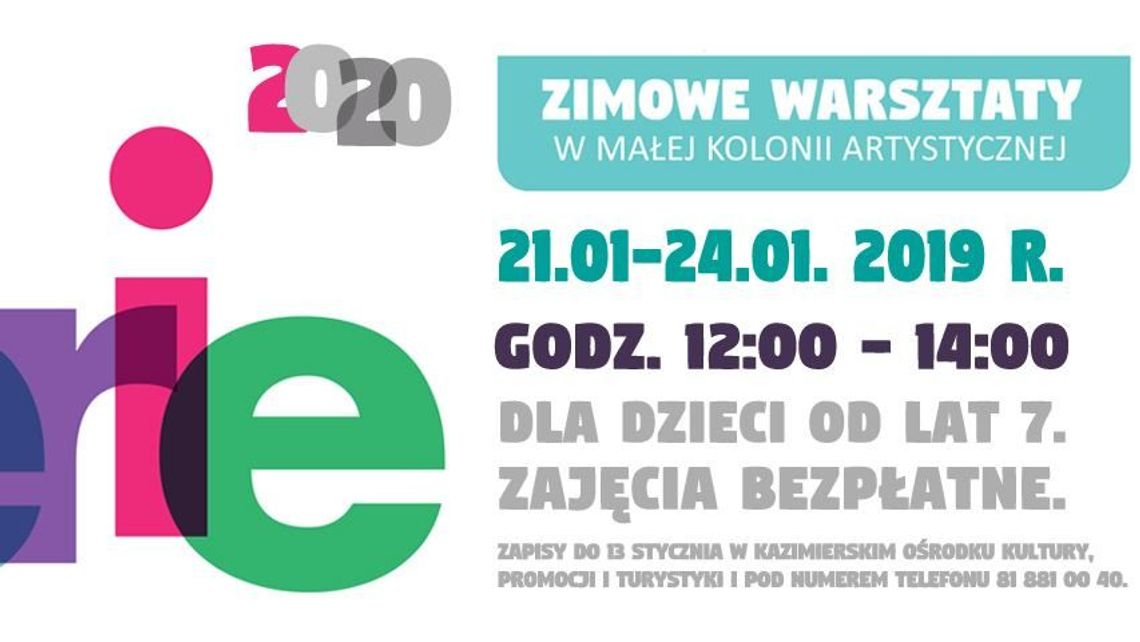 Zimowe warsztaty dla dzieci w Kazimierzu Dolnym