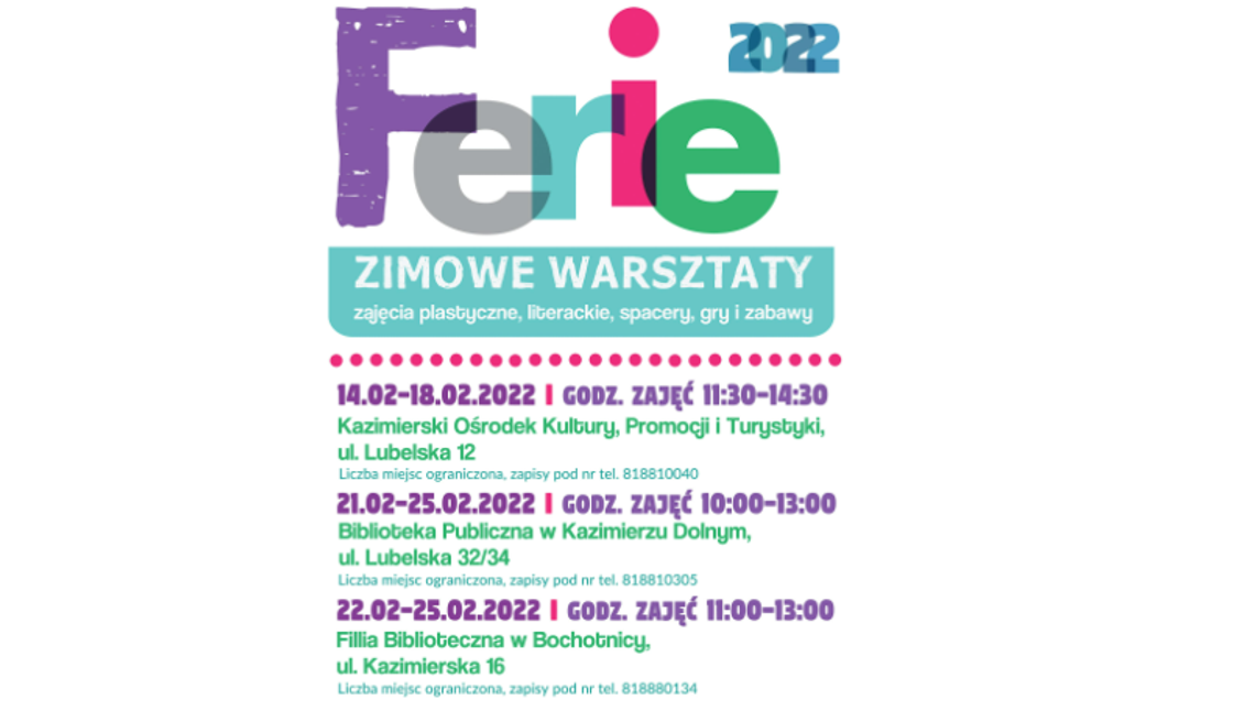 Zimowe warsztaty w Kazimierzu Dolnym