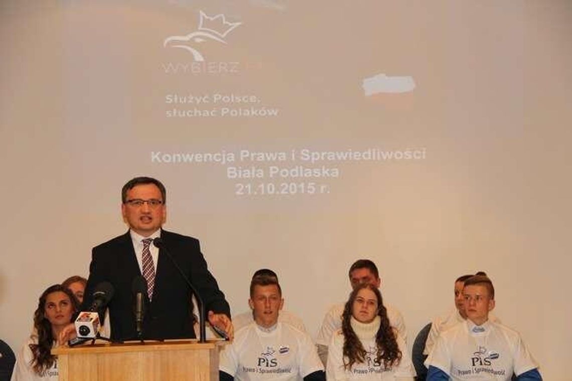 Ziobro popiera Biereckiego i Szewczaka. Konwencja PiS w Białej Podlaskiej 