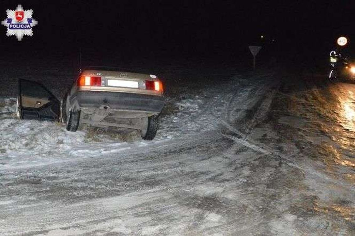 Zjechał autem do rowu. Był kompletnie pijany 