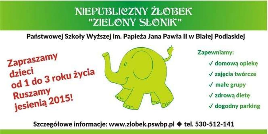 Żłobek Zielony Słonik przy PSW już przyjmuje dzieci 