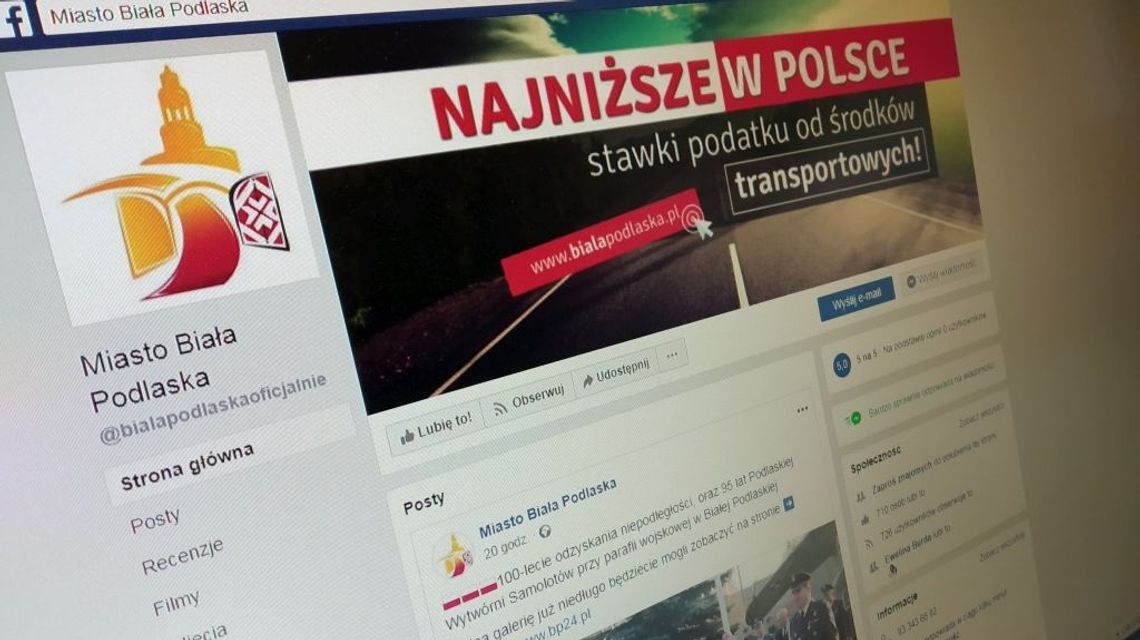 Zmienił się prezydent, zniknął profil miasta na Facebooku. Ktoś stworzył nowy