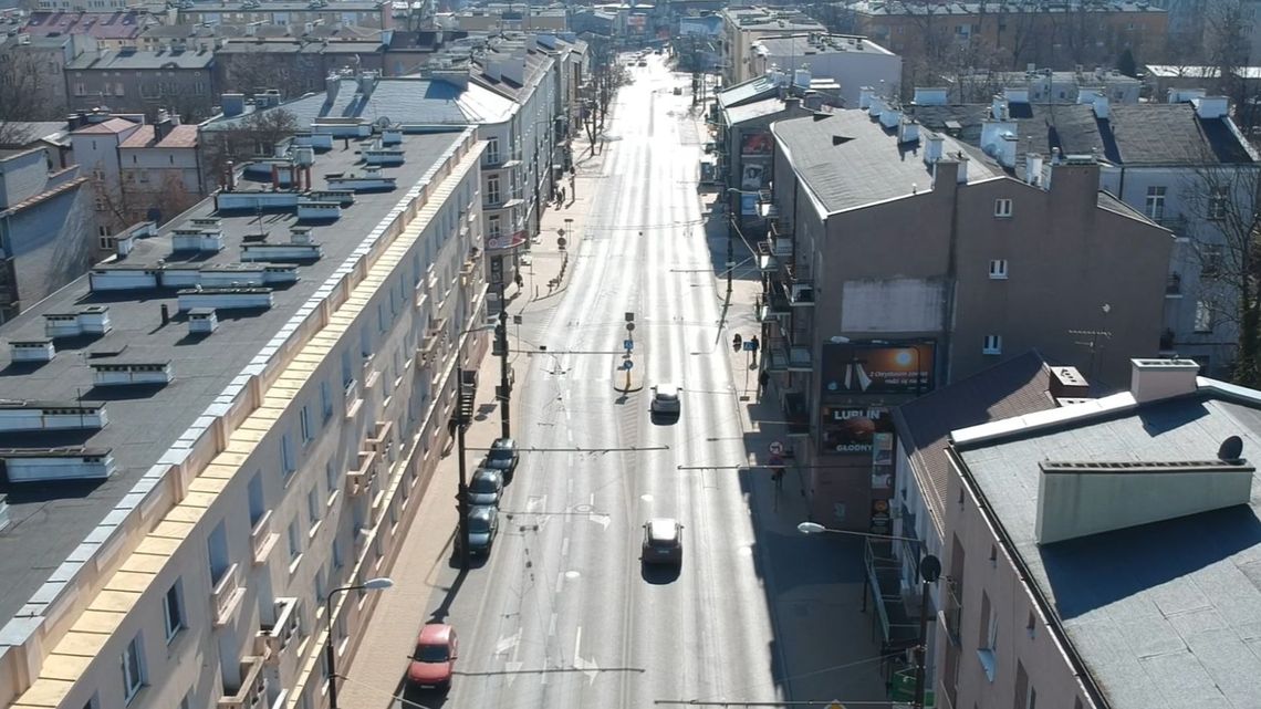 Zmniejszony ruch na ulicach Lublina [wideo]