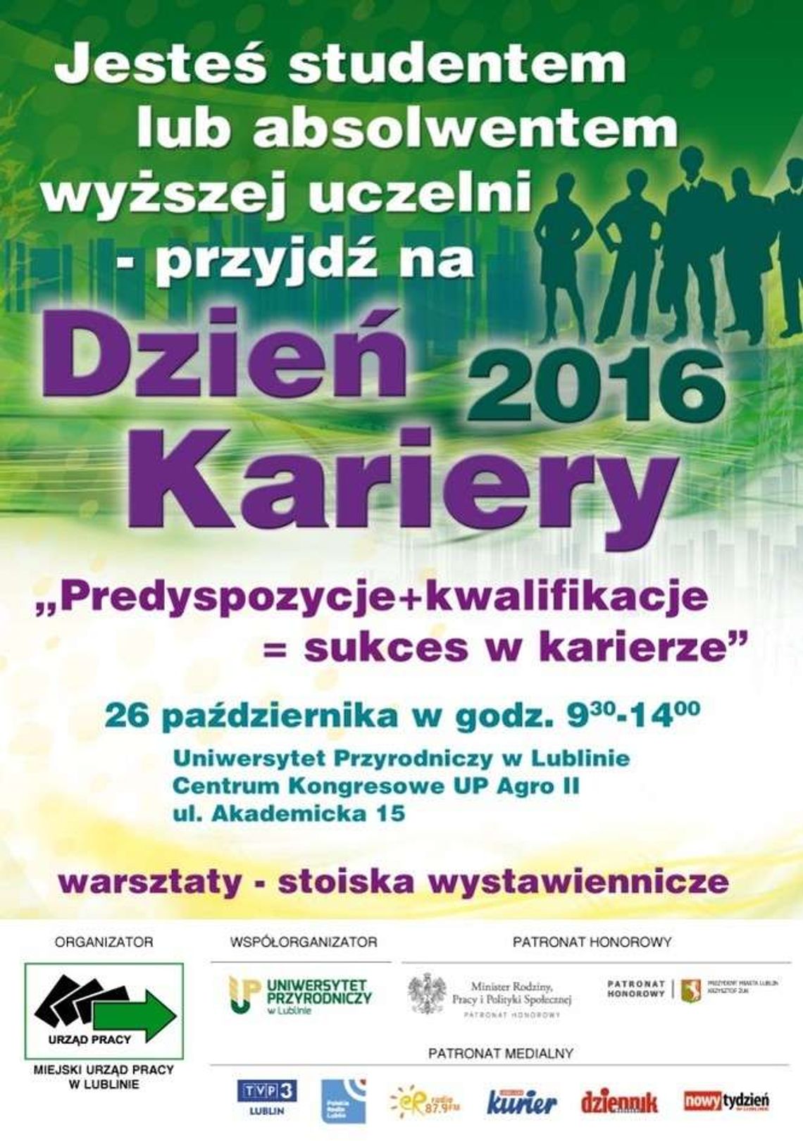 Znajdź pracę, zrób karierę. Dzień Kariery w środę w Lublinie