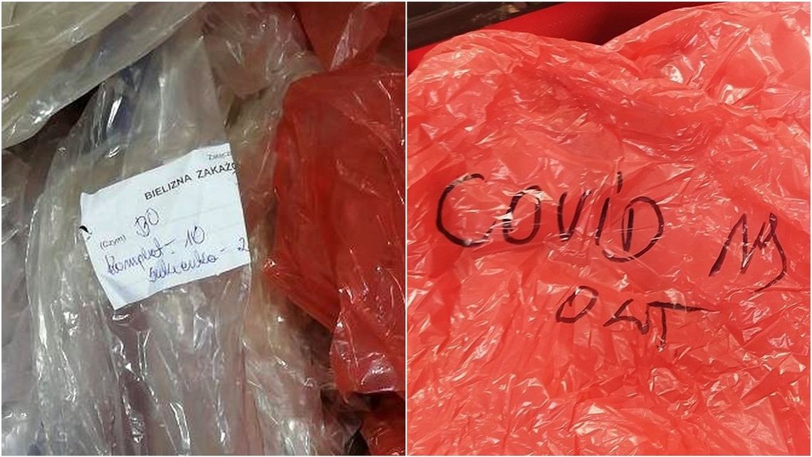 Znaleźli worki z napisem „COVID 19”. Ewakuacja pracowników   